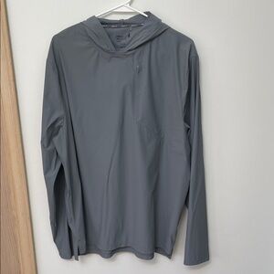 johnnie-O Men's Lightweight Hooded Pullover - Charcoal Gray